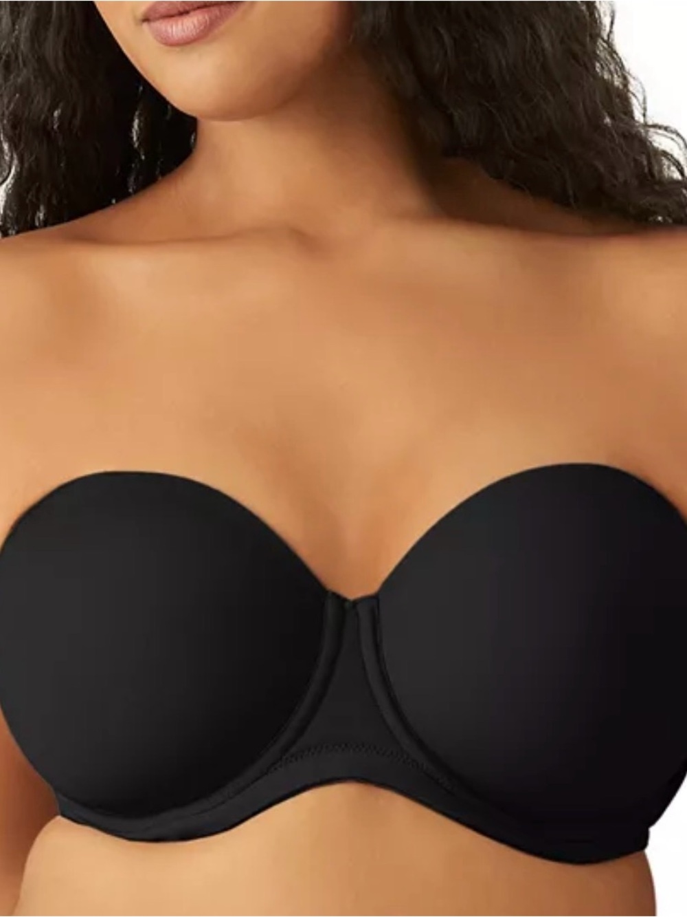 Wacoal Red Carpet Strapless Bra 38H Black NWT Defect
